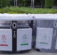 玻璃钢仿大理石分类垃圾箱