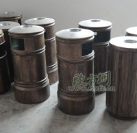 玻璃钢仿铜垃圾箱