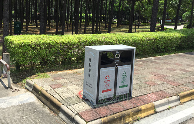 玻璃钢仿大理石垃圾箱
