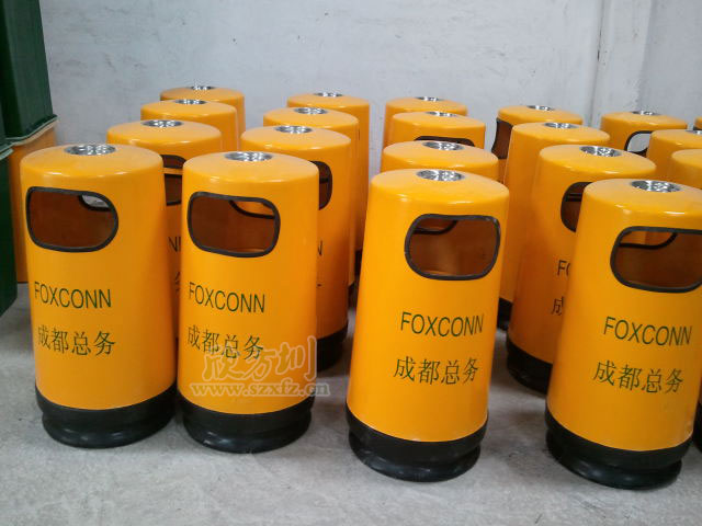 玻璃钢圆形垃圾箱