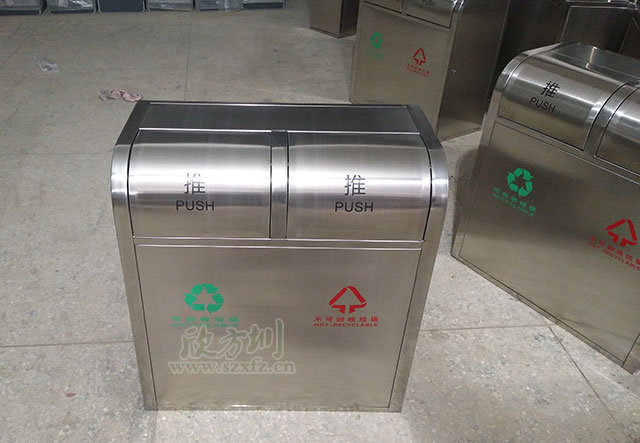 分类不锈钢垃圾箱