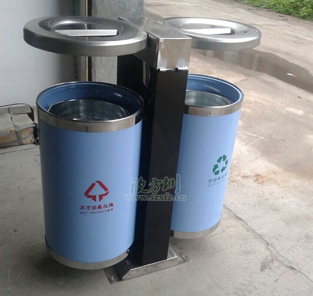 圆形分类不锈钢垃圾箱